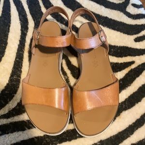 Leather cork sandals